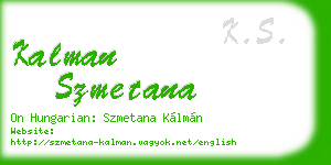 kalman szmetana business card